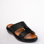Amk Premium Arabian Leather Slippers – Black