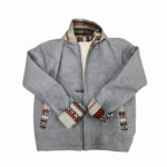 Boys' Syrian Heritage Zip-Up Jacket with Hoodie – Grey
